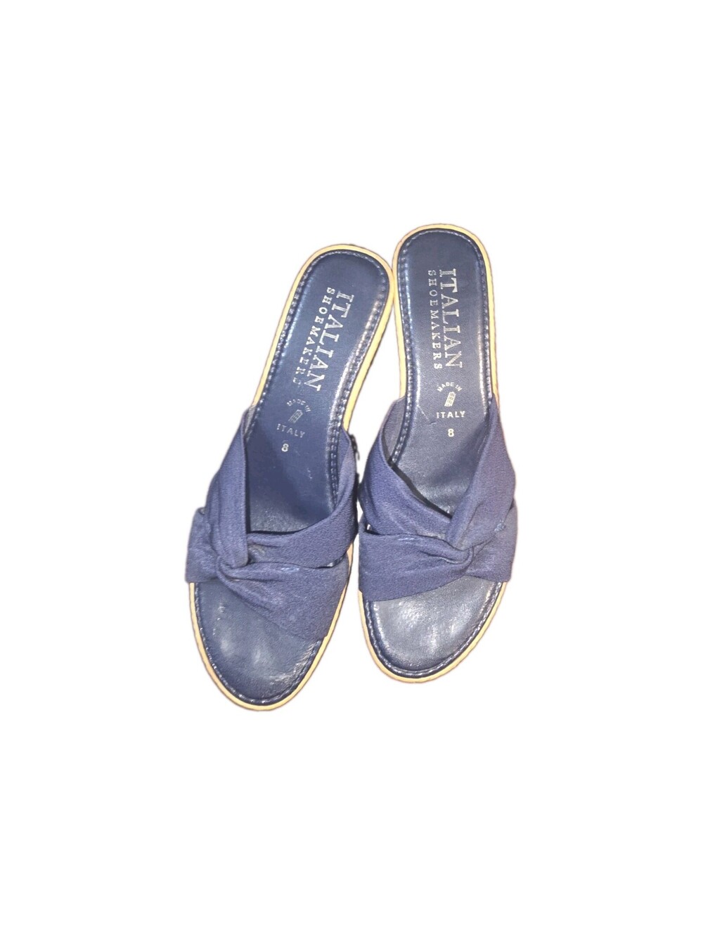 Italian Shoemakers Women's Sandals Size 8 Navy Blue